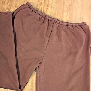 VTG Tyler McGillivary Sweat Pants Women's‎ Size 3XL Brown Fleece Wide Leg - XXXL